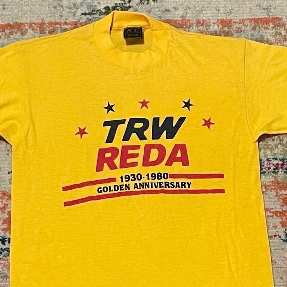 Vintage 1980s TRW Reda Pumps 80s Graphic Tee Top Tshirt - Picture 2 of 4